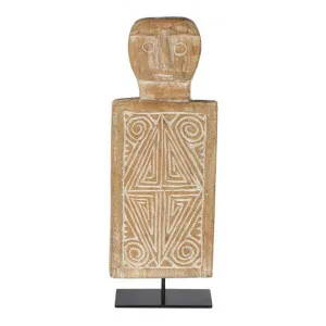 Kuboru Timber Statue on Stand by Florabelle, a Statues & Ornaments for sale on Style Sourcebook