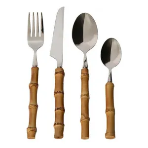 Saigon 16 Piece Bamboo Handled Cutlery Set by Florabelle, a Cutlery for sale on Style Sourcebook