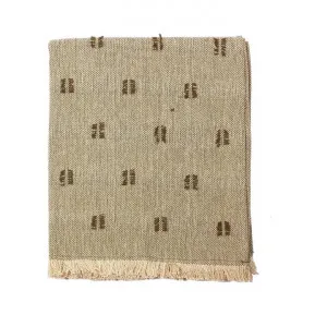 R&H Lorella Cotton Throw, 170x130cm, Burnt Olive by Raine & Humble, a Throws for sale on Style Sourcebook