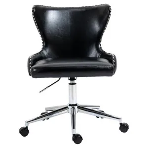 Anemoi PU Leather Gas Lift Office Chair, Black by Charming Living, a Chairs for sale on Style Sourcebook