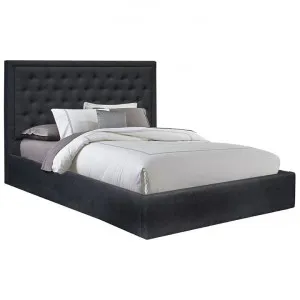Ritz Fabric Platform Bed, Queen, Black by MATF Furniture, a Beds & Bed Frames for sale on Style Sourcebook