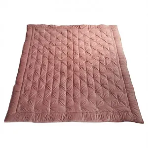 Netheravon Cotton Velvet Bedspread, Queen, Blush by Casa Bella, a Bedding for sale on Style Sourcebook