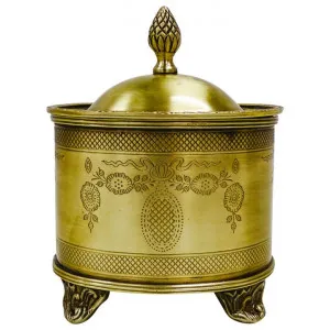 Aveline Brass Oval Trinket Box by Searles, a Decorative Boxes for sale on Style Sourcebook