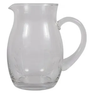 Wreath Etched Glass Pitcher by French Country Collection, a Jugs for sale on Style Sourcebook