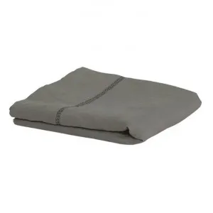 Emilie Linen Flat Sheet, Queen, Fog by French Country Collection, a Bedding for sale on Style Sourcebook