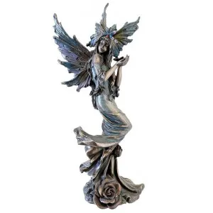 Veronese Cold Cast Bronze Coated Butterfly Fairy Figurine by Veronese, a Statues & Ornaments for sale on Style Sourcebook