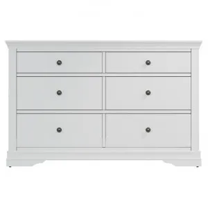 Durham Wooden 6 Drawer Dresser, White by Krendler Furniture, a Dressers & Chests of Drawers for sale on Style Sourcebook