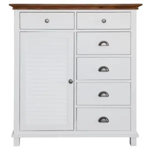 Berryhill Pine Timber 1 Door 6 Drawer Tallboy by Dodicci, a Dressers & Chests of Drawers for sale on Style Sourcebook
