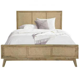 Andros Acacia Timber & Rattan Bed, Queen by Dodicci, a Beds & Bed Frames for sale on Style Sourcebook