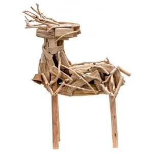 Noel Paulownia Wood Reindeer Figurine, Medium by Casa Uno, a Statues & Ornaments for sale on Style Sourcebook
