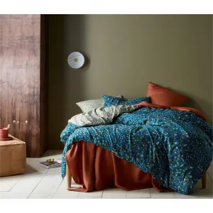 Accessorize Lisa Washed Cotton Quilt Cover Set, King, Teal by Accessorize Bedroom Collection, a Bedding for sale on Style Sourcebook