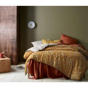 Accessorize Lisa Washed Cotton Quilt Cover Set, King, Ochre by Accessorize Bedroom Collection, a Bedding for sale on Style Sourcebook