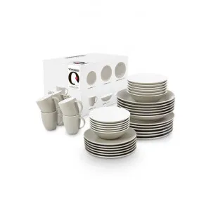 VTWonen Michallon Porcelain Dinner Set, 36 Piece, Flax / White by vtwonen, a Dinner Sets for sale on Style Sourcebook