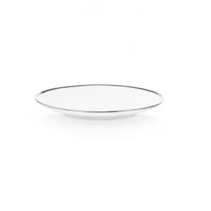 VTWonen Michallon Rim Porcelain Dinner Plate, White / Silver by vtwonen, a Plates for sale on Style Sourcebook
