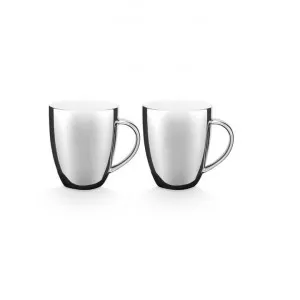 VTWonen Michallon Porcelain Regular Mug, Set of 2, Silver by vtwonen, a Cups & Mugs for sale on Style Sourcebook