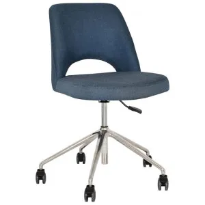 Albury Commercial Grade Gravity Fabric Gas Lift Office Chair, V2, Denim / Silver by Eagle Furn, a Chairs for sale on Style Sourcebook