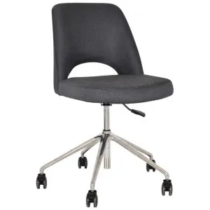 Albury Commercial Grade Gravity Fabric Gas Lift Office Chair, V2, Slate / Silver by Eagle Furn, a Chairs for sale on Style Sourcebook