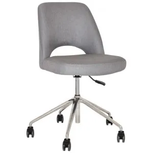 Albury Commercial Grade Gravity Fabric Gas Lift Office Chair, V2, Steel / Silver by Eagle Furn, a Chairs for sale on Style Sourcebook
