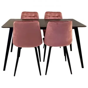 Kanaka 4 Piece Wooden Dining Table Set, 140cm, with Blush Lumy Chair by HOMESTAR, a Dining Sets for sale on Style Sourcebook