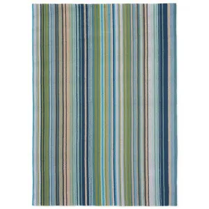 Harlequin Spectro Stripes Indoor / Outdoor Designer Rug, 350x250cm, Marine by Harlequin, a Outdoor Rugs for sale on Style Sourcebook