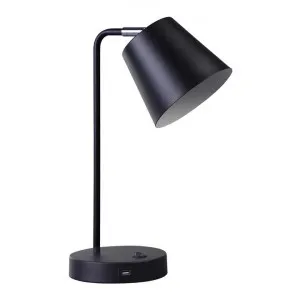 Mak Metal Desk Lamp with USB Port, Black by Lexi Lighting, a Desk Lamps for sale on Style Sourcebook