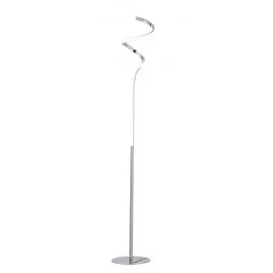 Chipper Metal Spiral LED Floor Lamp, Chrome by Lexi Lighting, a Floor Lamps for sale on Style Sourcebook