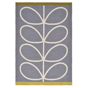 Orla Kiely Giant Linear Stem Indoor / Outdoor Designer Rug, 200x140cm, Slate by Orla Kiely, a Outdoor Rugs for sale on Style Sourcebook