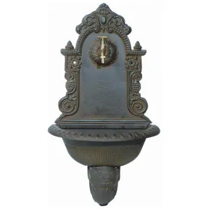 Taree Cast Iron Wall Fountain with Tap by Mr Gecko, a Ponds & Water Features for sale on Style Sourcebook