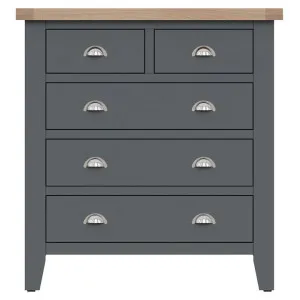 Andorra Wooden 5 Drawer Tallboy, Charcoal by Krendler Furniture, a Dressers & Chests of Drawers for sale on Style Sourcebook