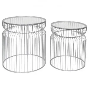 Society Home Bamford 2 Piece Metal Round Side Table Set by Society Home, a Side Table for sale on Style Sourcebook