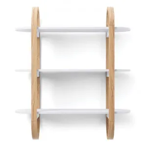Umbra Bellwood Wooden Wall Shelf, White / Natural by Umbra, a Wall Shelves & Hooks for sale on Style Sourcebook