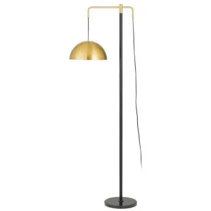 Marthos Metal Floor Lamp, Black / Antique Gold by Telbix, a Floor Lamps for sale on Style Sourcebook