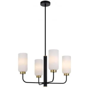 Sebring Metal & Glass Chandelier, Small, Black by Telbix, a Chandeliers for sale on Style Sourcebook