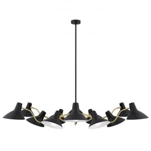 Farbon Metal Retro Chandelier, Large, Black by Telbix, a Chandeliers for sale on Style Sourcebook