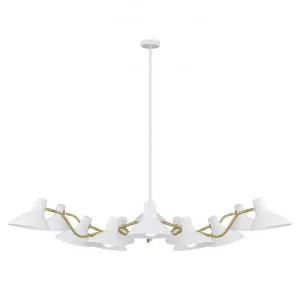 Farbon Metal Retro Chandelier, Large, White by Telbix, a Chandeliers for sale on Style Sourcebook
