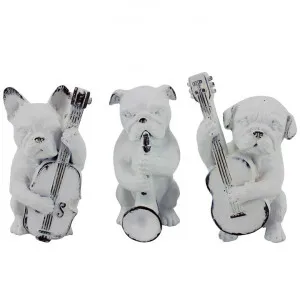 Jazz Dog Figurine Decor, Assort of 3 by NF Living, a Statues & Ornaments for sale on Style Sourcebook