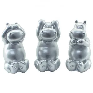 Three Wisdom Hippos Statue Decor, Assort of 3 by NF Living, a Statues & Ornaments for sale on Style Sourcebook