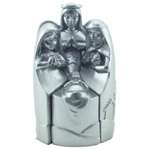 Nativity Scene 4 Piece Statue Decor, Silver by NF Living, a Statues & Ornaments for sale on Style Sourcebook