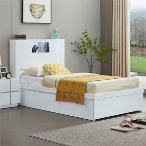 Nevada Modern Gas Lift Platform Bed with Storage, King Single by OZWorld, a Beds & Bed Frames for sale on Style Sourcebook