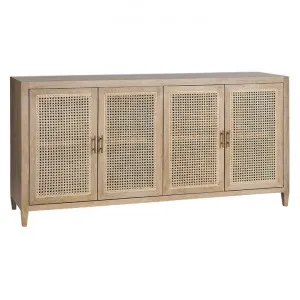 Palm Springs Mango Wood & Rattan 4 Door Buffet Table, 180cm by Canvas Sasson, a Sideboards, Buffets & Trolleys for sale on Style Sourcebook