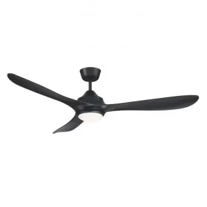 Juno DC Ceiling Fan with CCT LED Light, 142cm/56", Black by Mercator, a Ceiling Fans for sale on Style Sourcebook