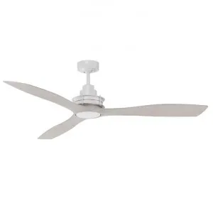 Clarence Ceiling Fan, 142cm/56", White / Driftwood by Mercator, a Ceiling Fans for sale on Style Sourcebook