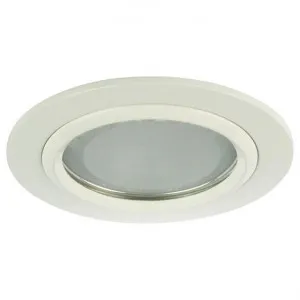 Vida Round Glass Covered Downlight - White (Oriel Lighting) (LF4593WH) by Oriel Lighting, a Spotlights for sale on Style Sourcebook