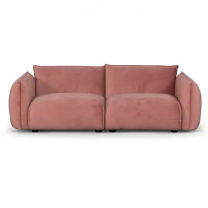 Nexo Cradle Fabric Sofa, 3 Seater, Blush / Brass by Conception Living, a Sofas for sale on Style Sourcebook