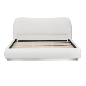 Barzano Boucle Fabric Platform Bed, King, Cream by Conception Living, a Beds & Bed Frames for sale on Style Sourcebook