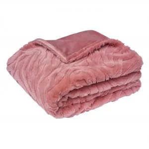 Rita Embossed Plush Throw, 130x160cm, Dusty Peach by j.elliot HOME, a Throws for sale on Style Sourcebook