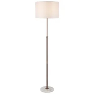 Placin Iron & Marble Base Adjustable Floor Lamp, Bronze / White by Telbix, a Floor Lamps for sale on Style Sourcebook