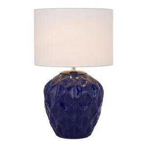 Diaz Ceramic Base Table Lamp, Blue by Telbix, a Table & Bedside Lamps for sale on Style Sourcebook