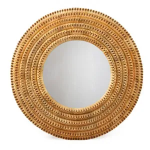Mila Braided Rattan Frame Round Wall Mirror, 120cm, Natural by Serrata Living, a Mirrors for sale on Style Sourcebook