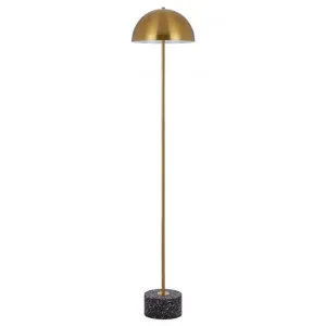 Domez Iron & Terrazzo Floor Lamp, Antique Gold / Black by Telbix, a Floor Lamps for sale on Style Sourcebook